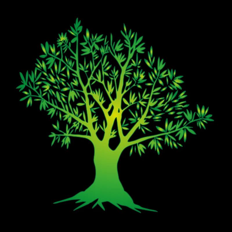 Old tree, tree illustration for nature lovers