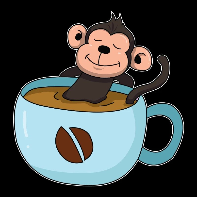 Coffee Cup - Coffee Monkey Mug - Design