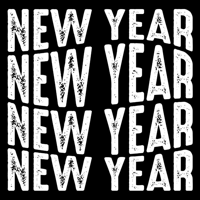 New Year Repeated Text Pattern