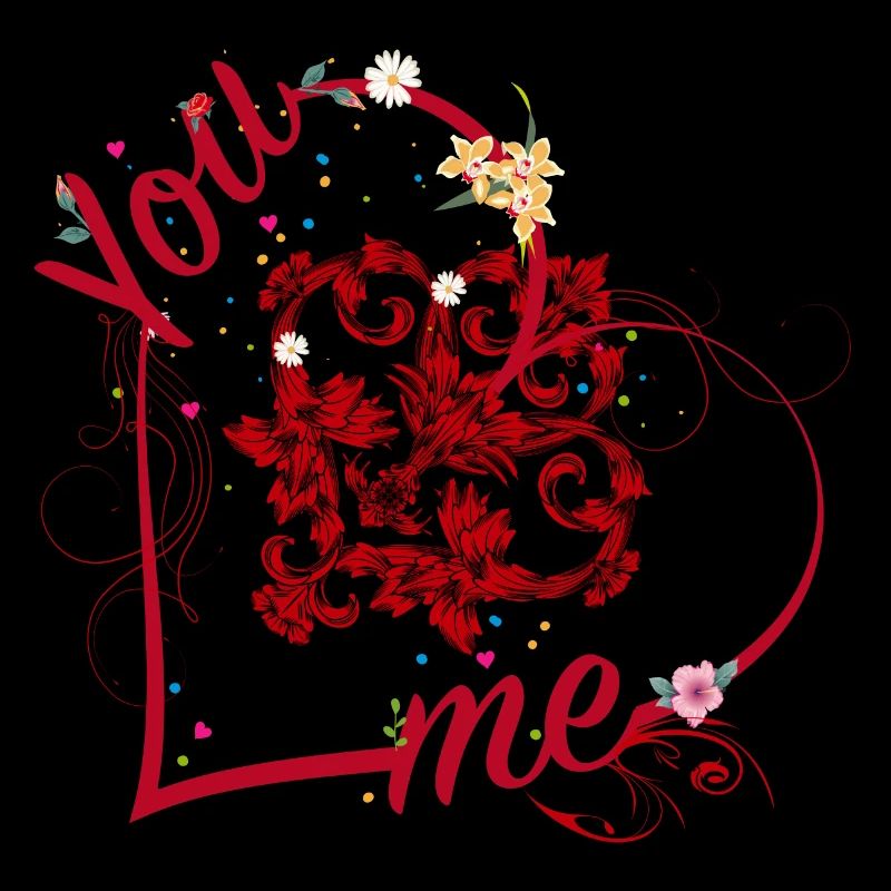 You & I connected by the heart ornament