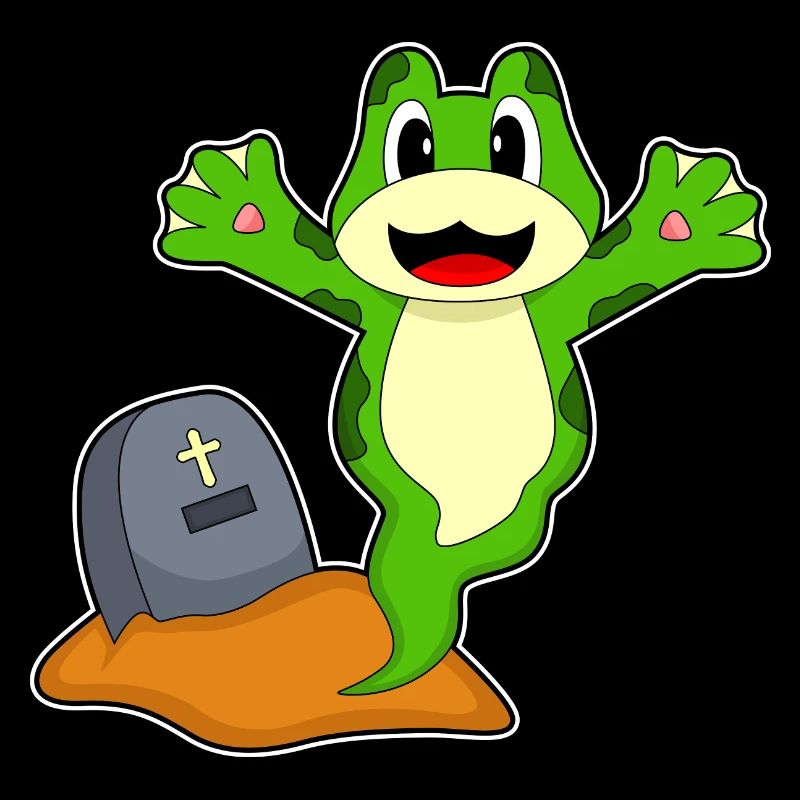Tombe d’Halloween de grenouille