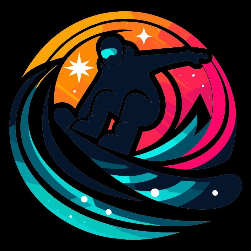 Grafische Leidenschaft eines Snowboarders