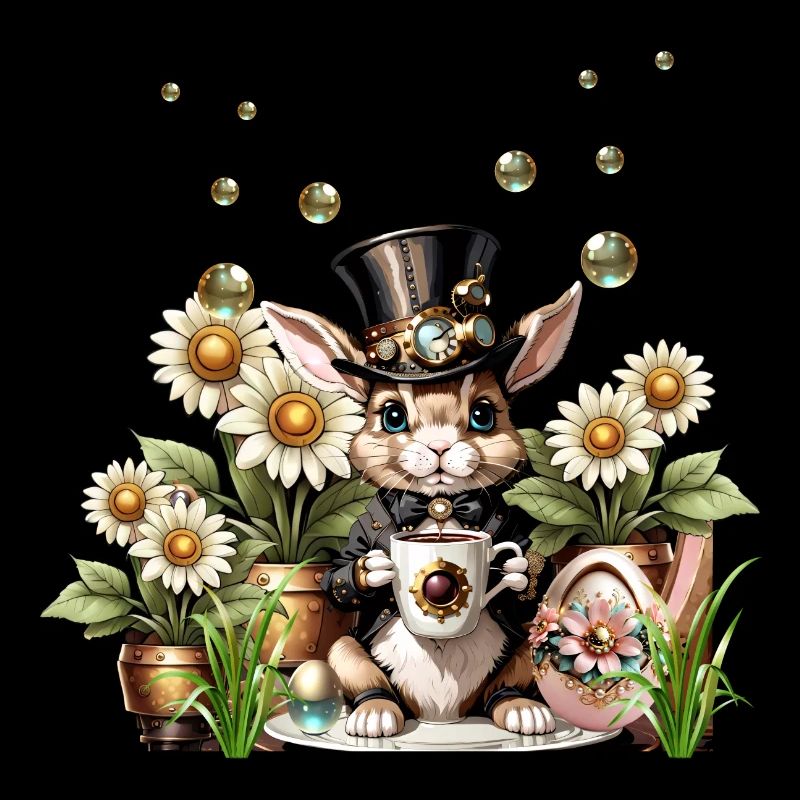 Ce mignon lapin de Pâques Steampunk est là