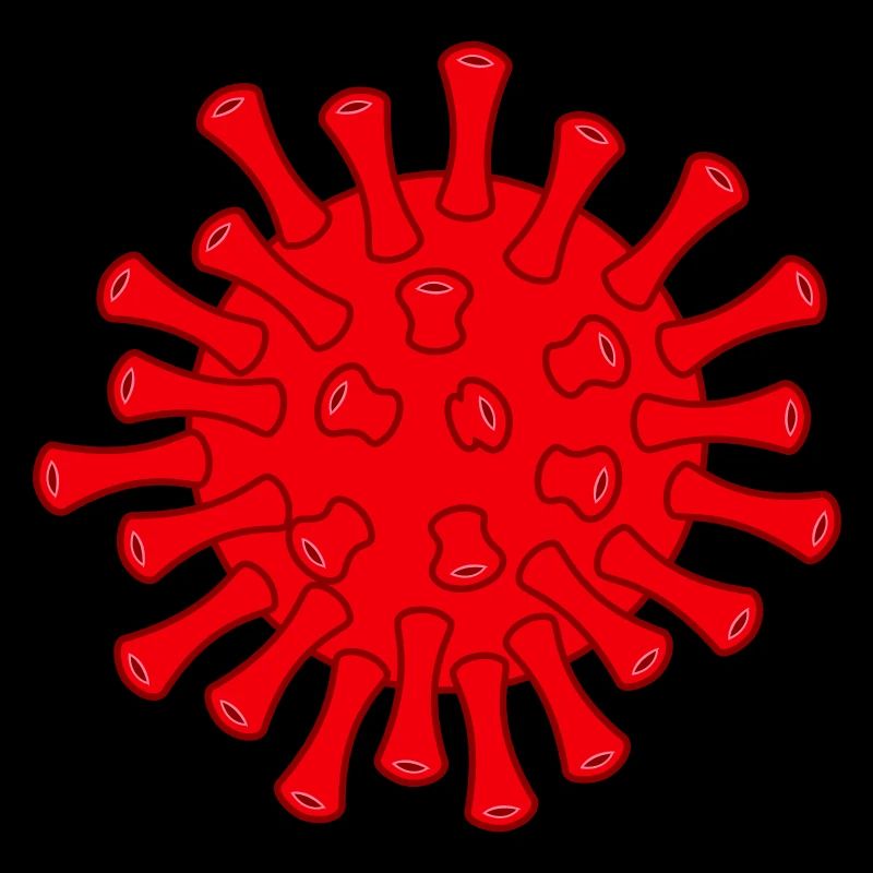 Illustration de la molécule rouge Covid