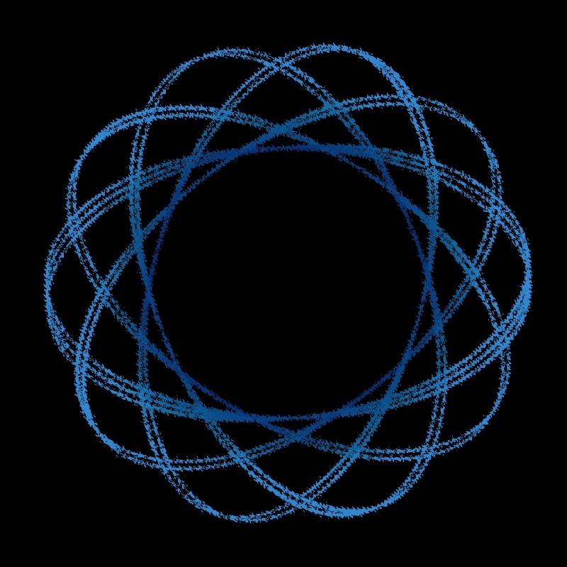 geometrical shape (mod.) crimped