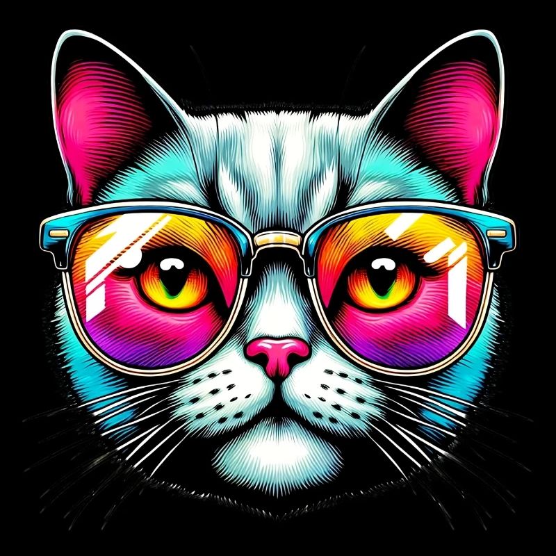 Chat avec des lunettes de soleil