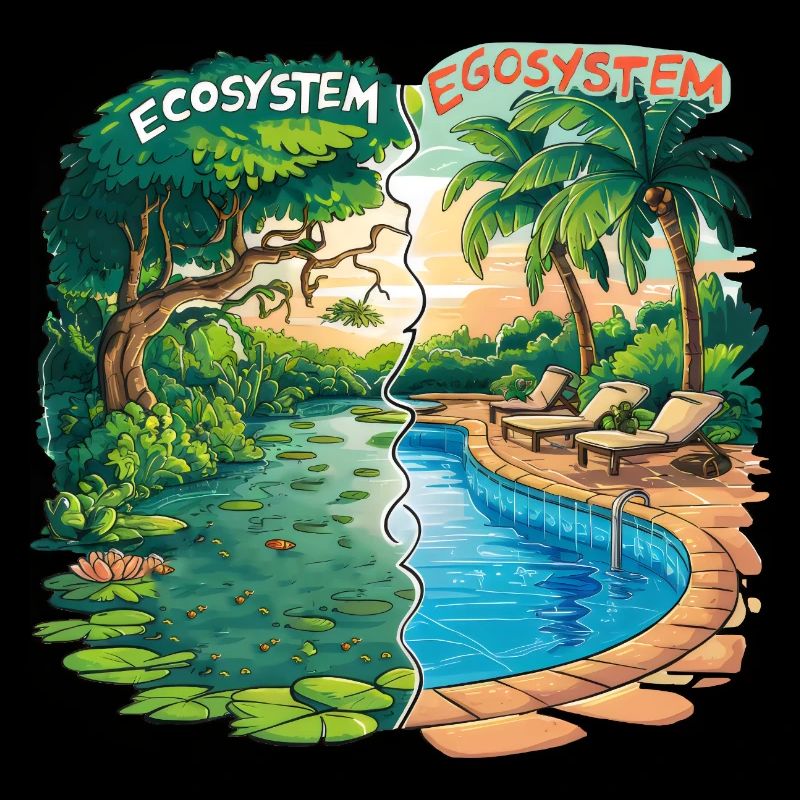 Ecosystem vs Egosystem Message Écologique