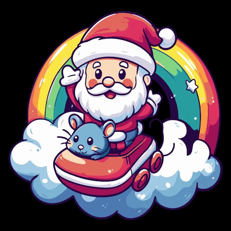 Mouse Santa Claus Christmas