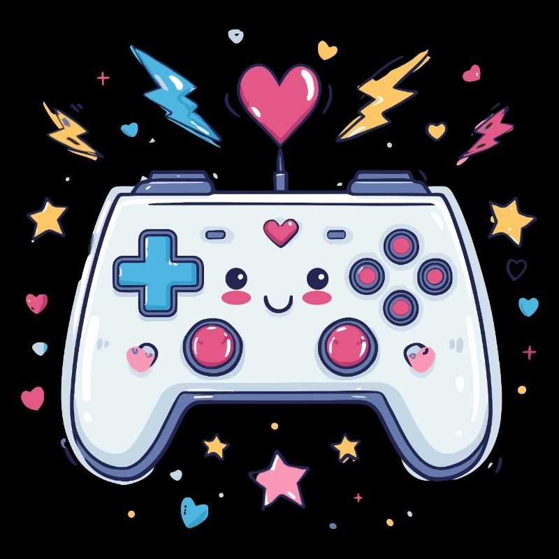 Heart Controller Doodle Pixel Pop