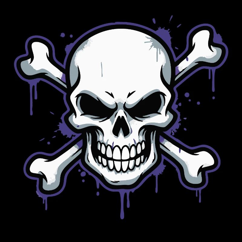 Düsterer Skull mit Knochen