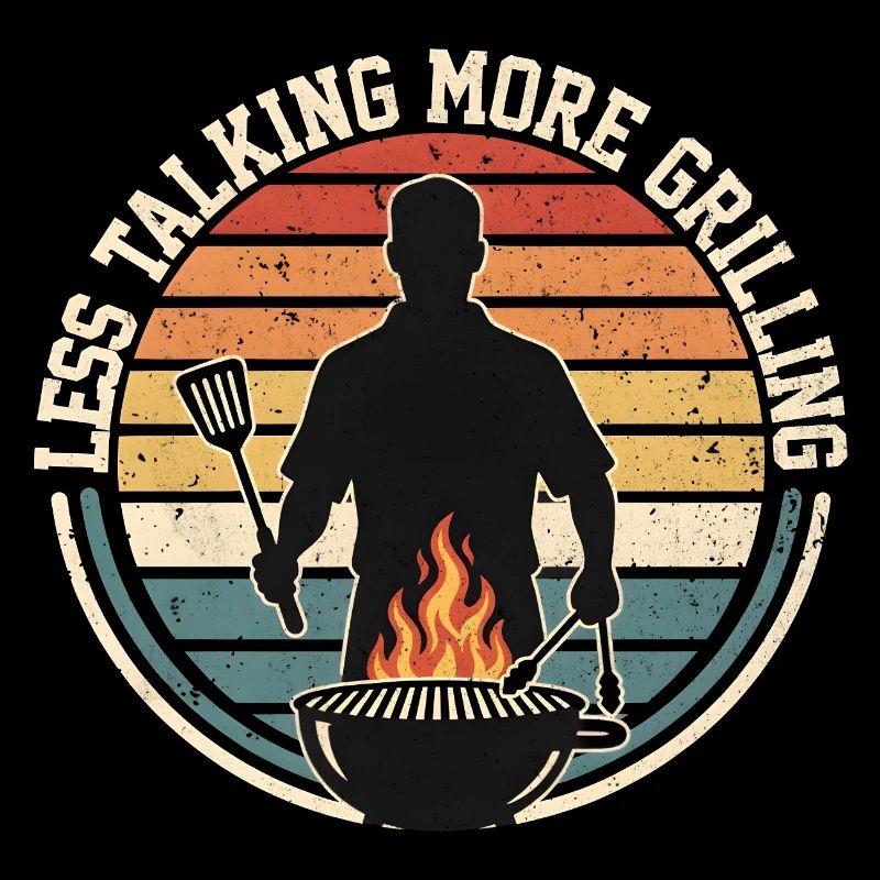 Retro Grill Master Sunset