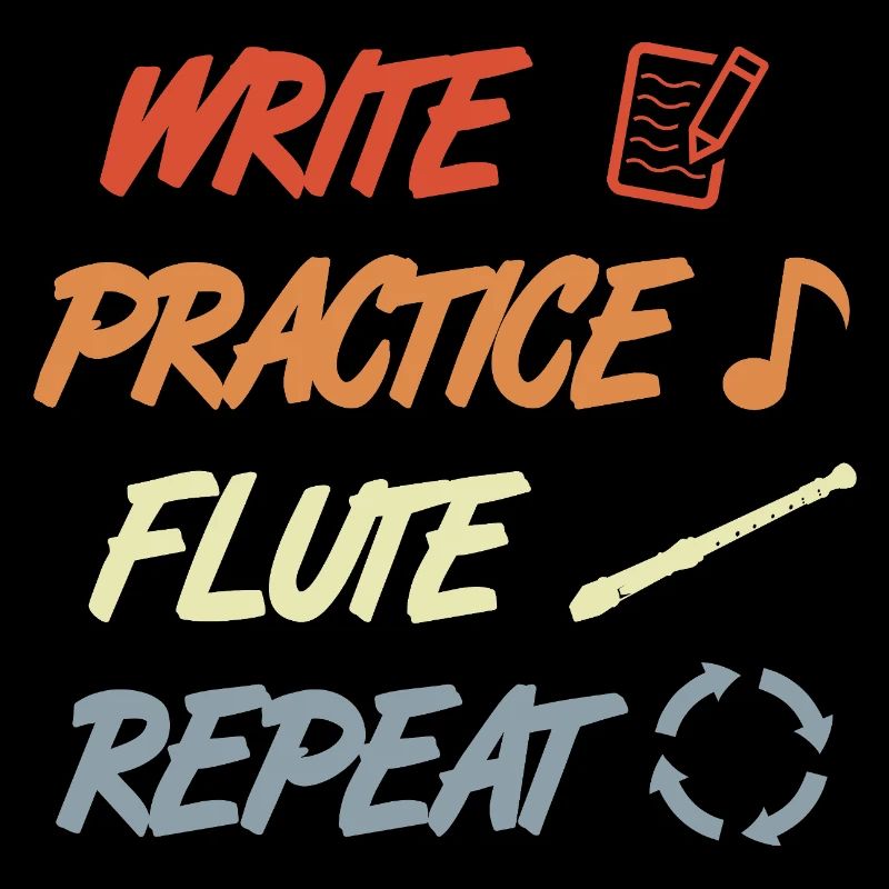 Write Practice Flute Repeat
