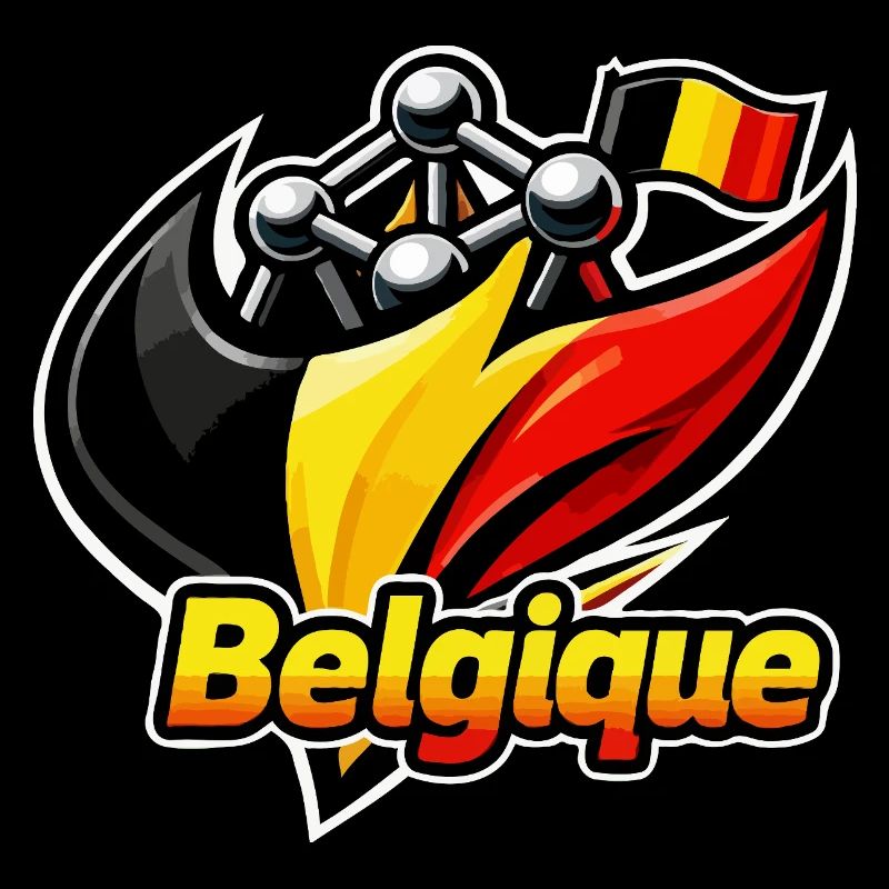 Drapeau et Electron de la Belgique