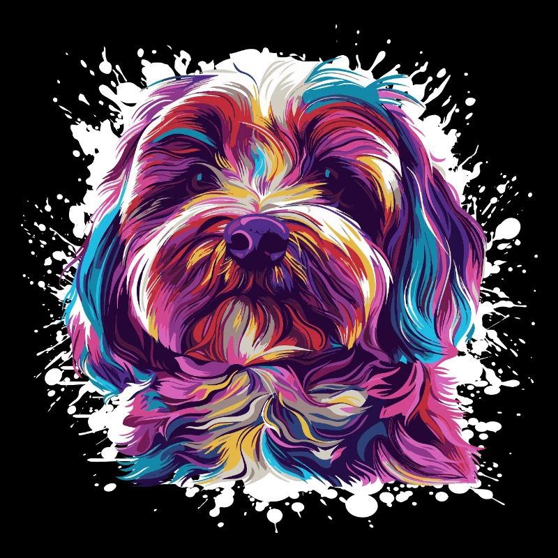 Portrait de chien : Éclaboussure aquarelle