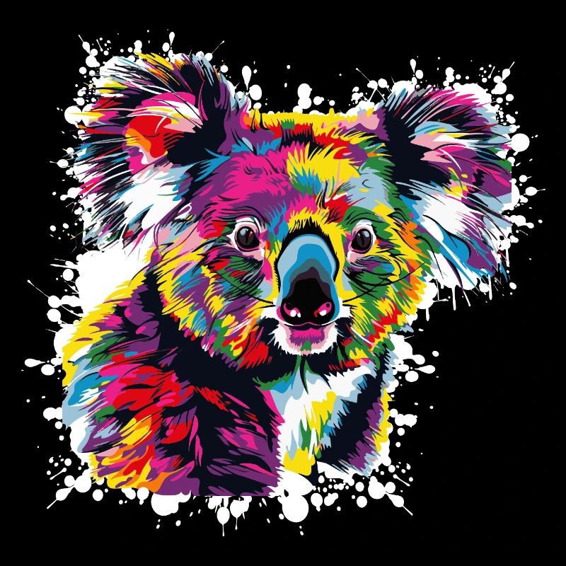 Explosion de couleurs de Koala Créatif