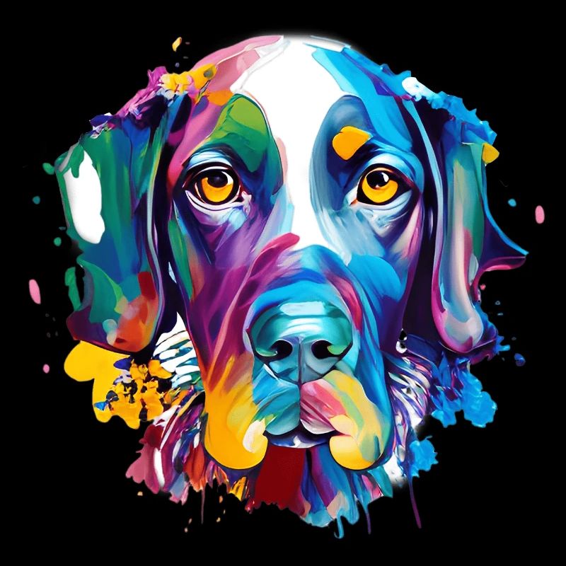 Deutscher Kurzhaar-Pointer GSP Farbenfrohe Hundekunst