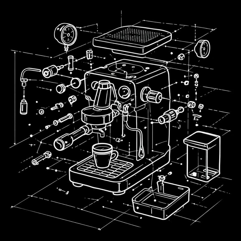 Plan de la machine à espresso