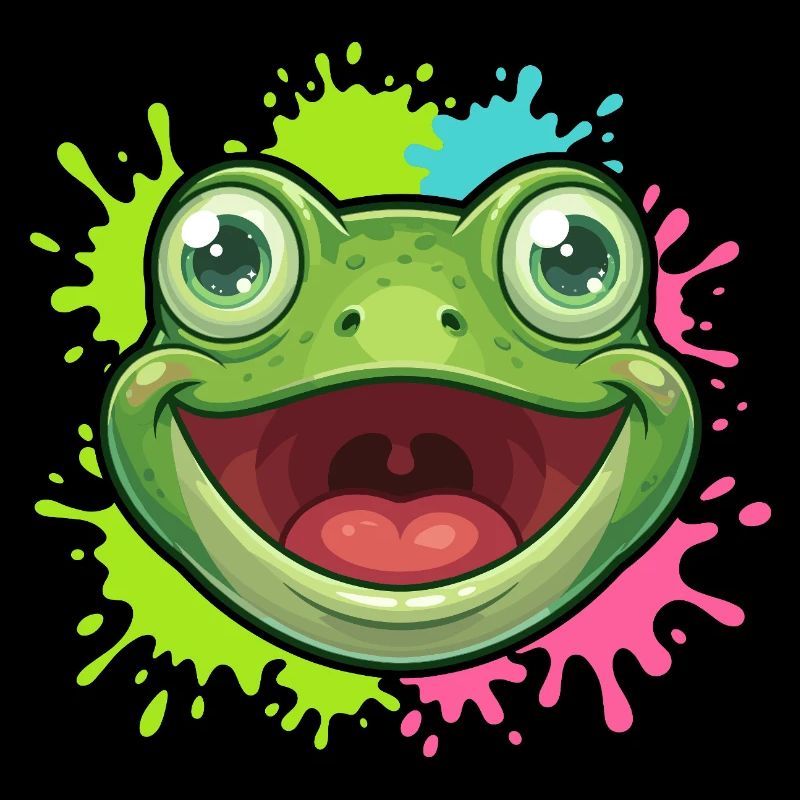 Fröhlicher Frosch Spritzer