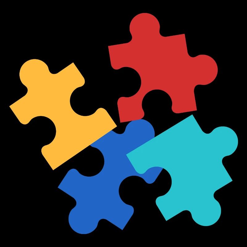 Colorful Puzzle Pieces Collage