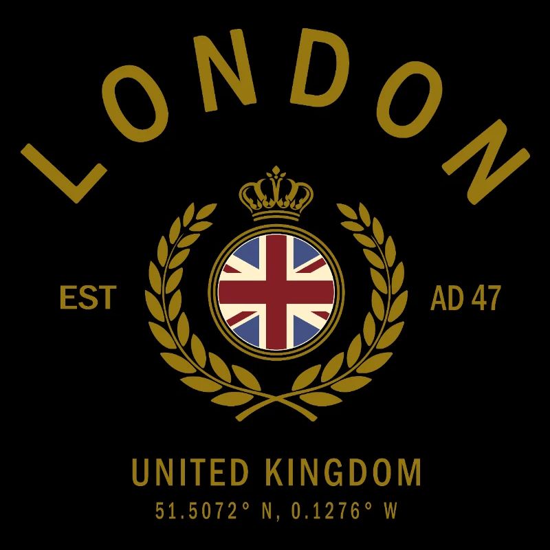 Écusson Londres Drapeau UK doré