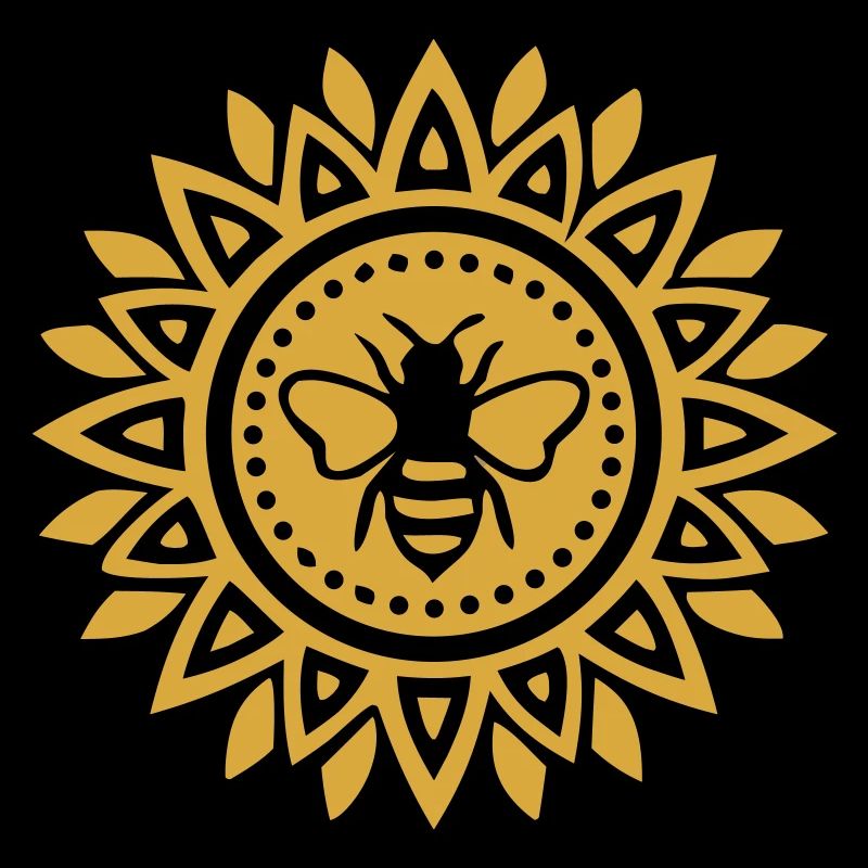 Mandala Bee Boho Yoga Beekeeping Bees