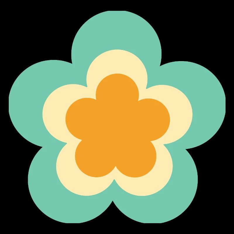 70s Flower Pattern Hippie Gift