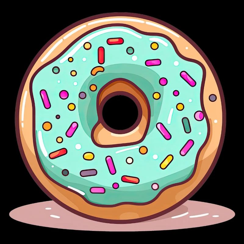 Éclatée bleu menthe donut