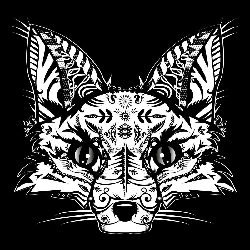 A fox head -White