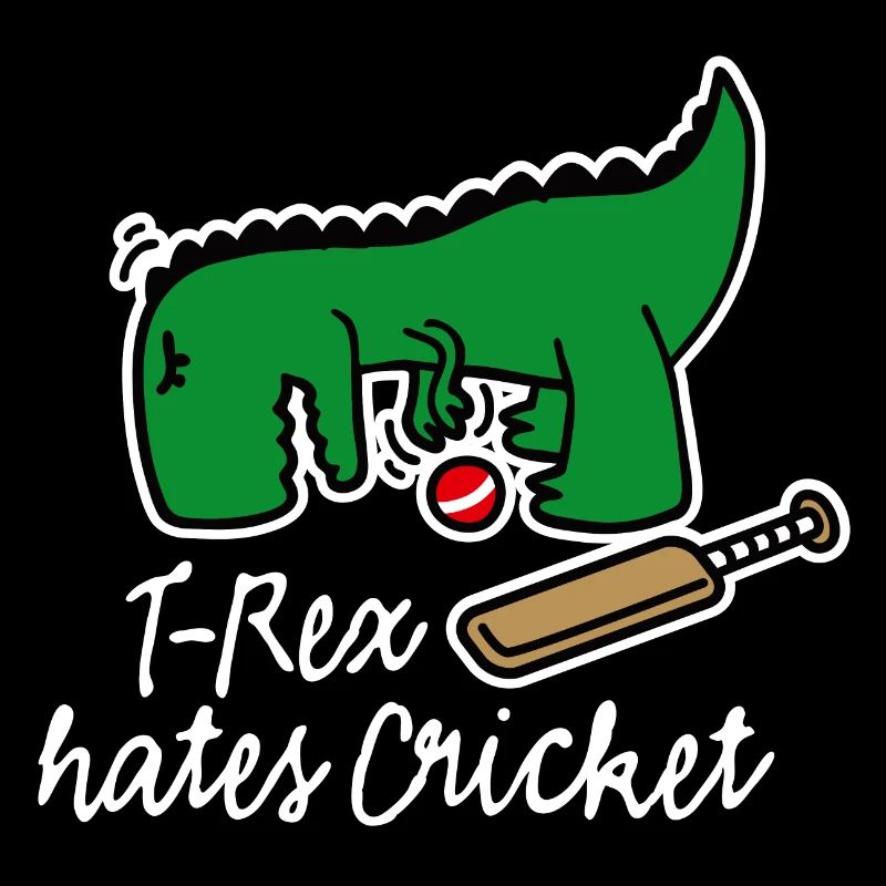 Cricket player dinosaur, T-Rex hates cricket