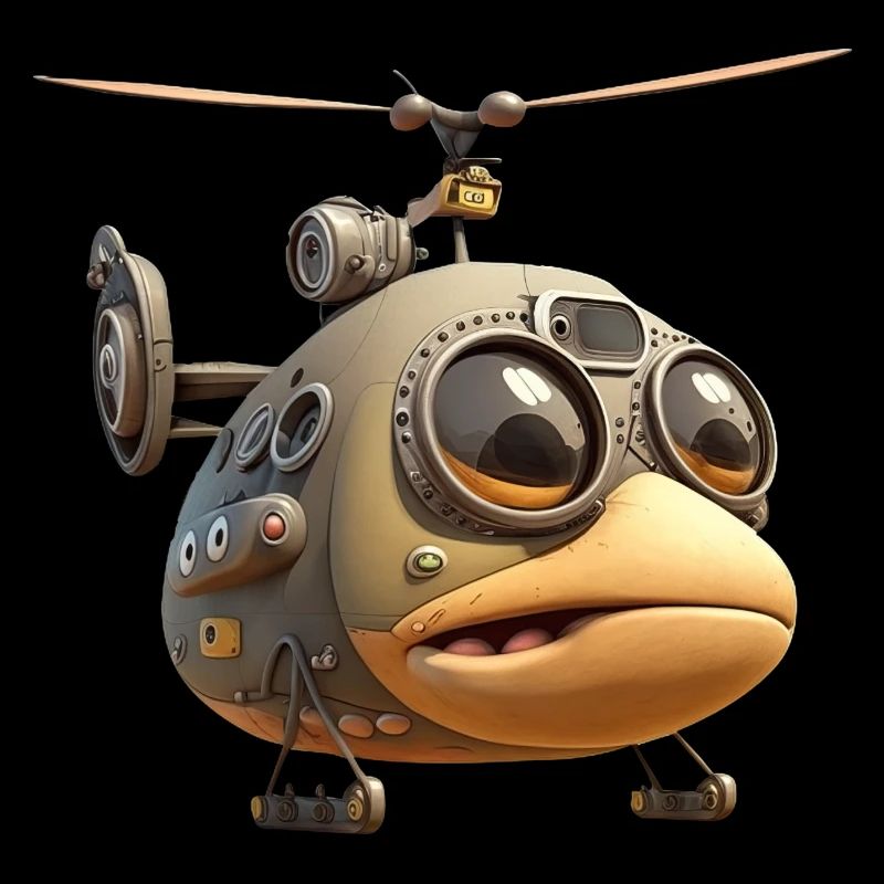 Comic Hubschrauber