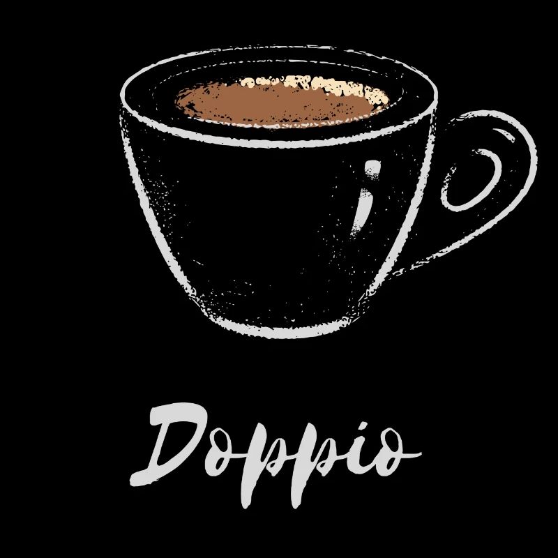 Doppio Espresso Coffee Lover Cafe Shirt