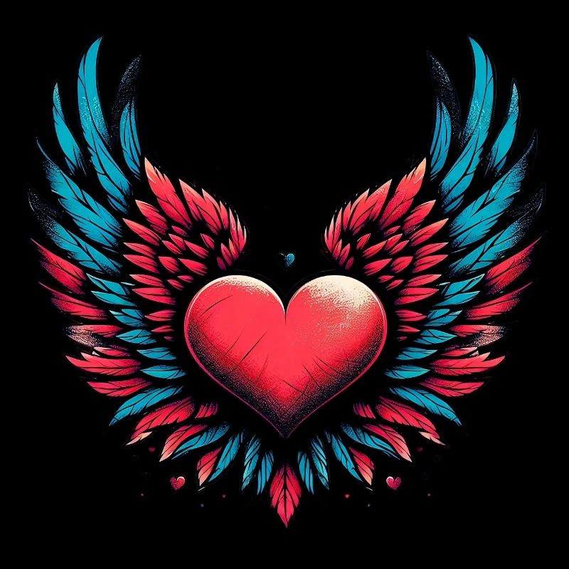 Coeur avec ailes