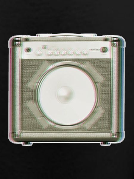 Glitch Retro Speaker Neon