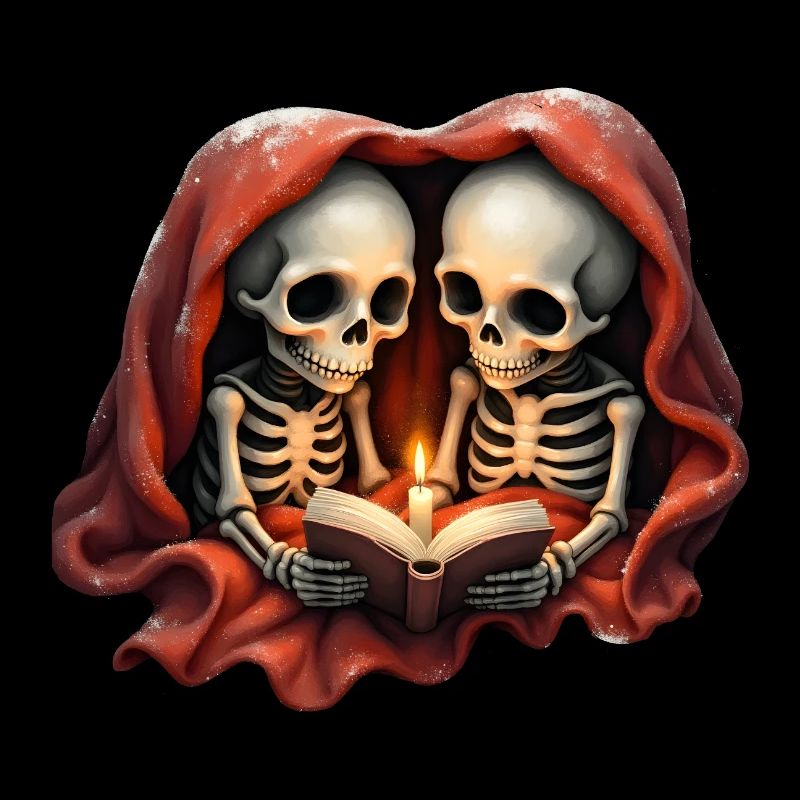 Magical Winter Moments: Two Skeletons