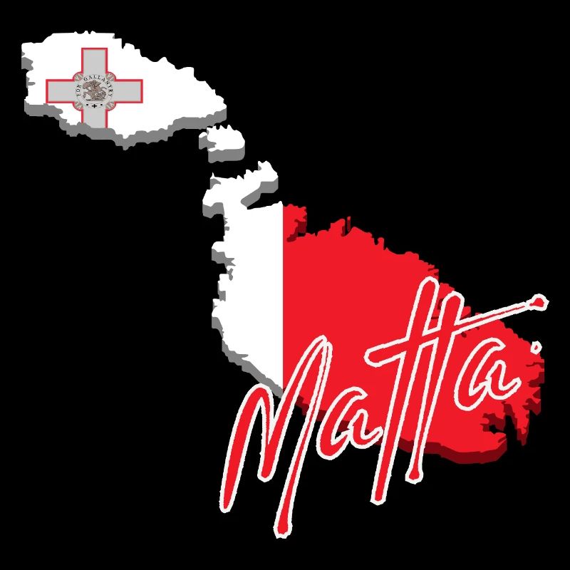 Drapeau de Malte, carte de Malte