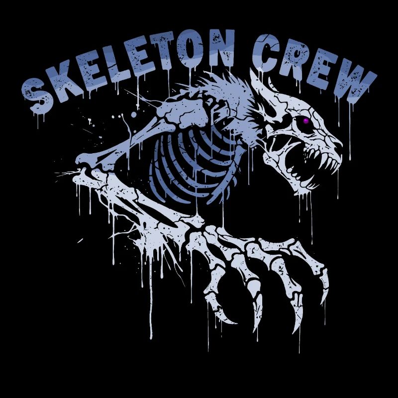 Skelett Werwolf Graffiti