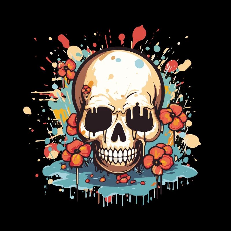 Blumen-Skull Explosion