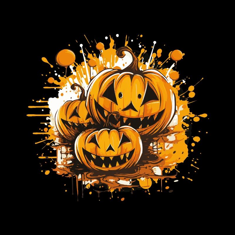 Éclaboussures de citrouille Art d’Halloween