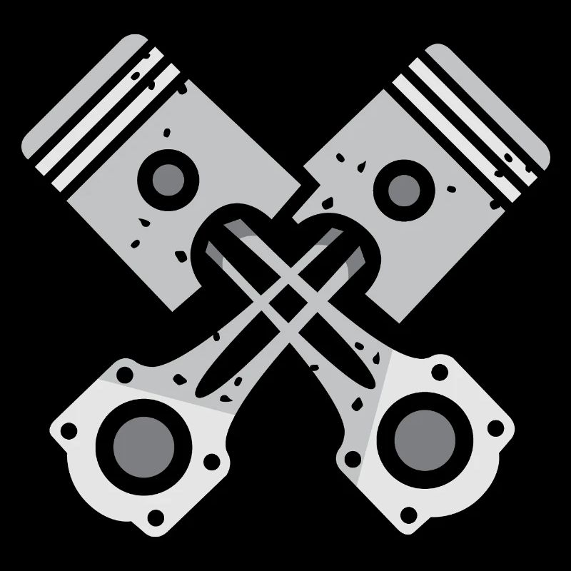 Piston croisé gris conception mécanique