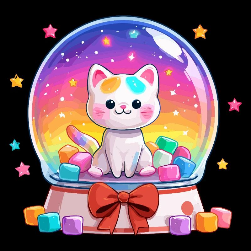 Rainbow Cats Snowglobe