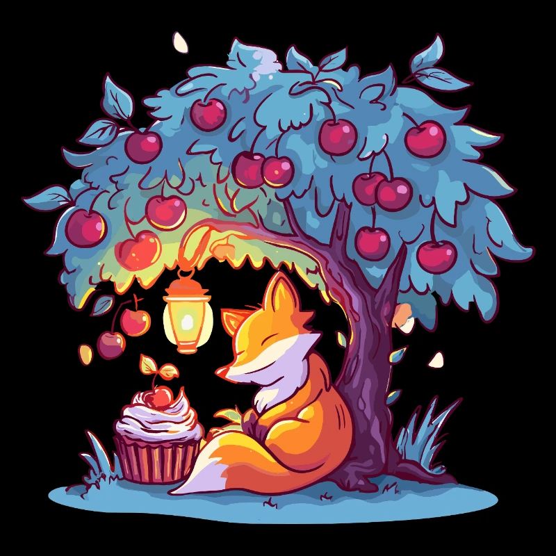 Cherry tree fox at lantern