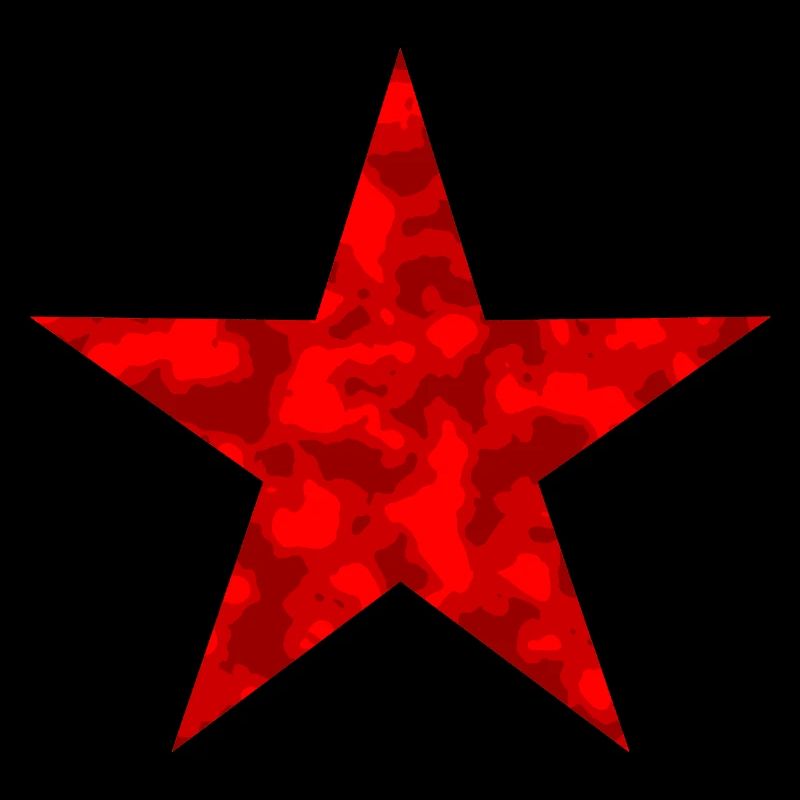 Star Red - With Camouflage Pattern