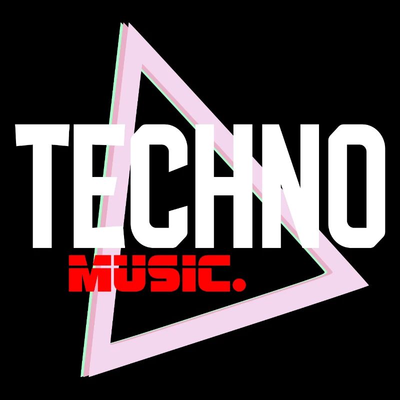 Techno Neon Triangle Pulse