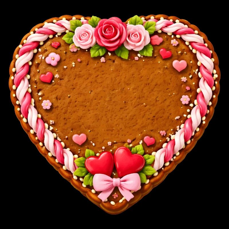 Gingerbread heart motif for self-labeling