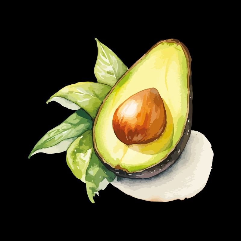 Illustration aquarelle avec avocat