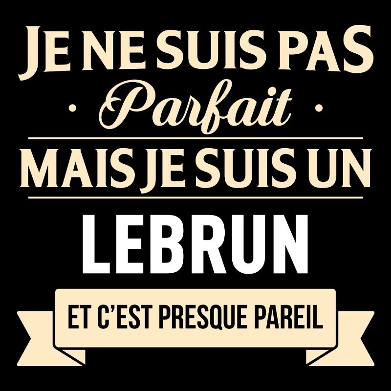Je Ne Suis Pas Parfait Mais Je Suis Un Lebrun E...