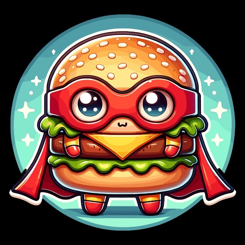 Hamburger Super-héros Burger Snack de restauration rapide