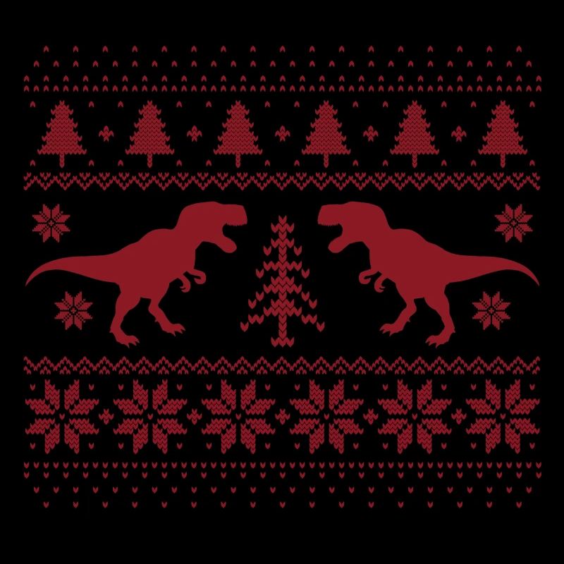 Dinosaurier-Weihnachtspullover