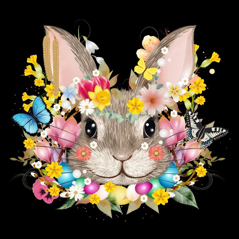 Rabbits in a spring-like Easter ambience