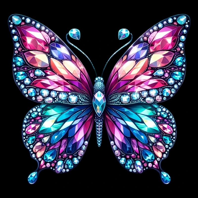 Butterfly, Diamond, Diamonds, Crystals, Crystal